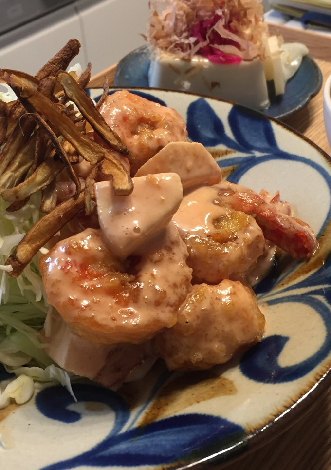 りんごと一緒に！海老マヨ-レシピのメイン写真