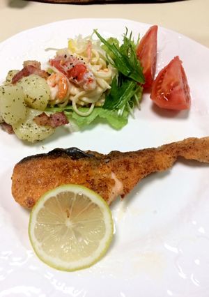 サラダエレガンスでサーモンのムニエル-レシピのメイン写真