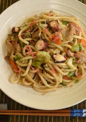 海鮮焼きうどん（たまねぎポン酢味）-レシピのメイン写真