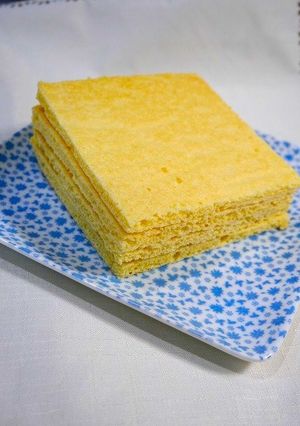 糖質オフ！材料3つ☆薄焼スポンジケーキ-レシピのメイン写真