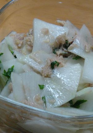 だいこんと大葉をツナで和えてみました～♪-レシピのメイン写真
