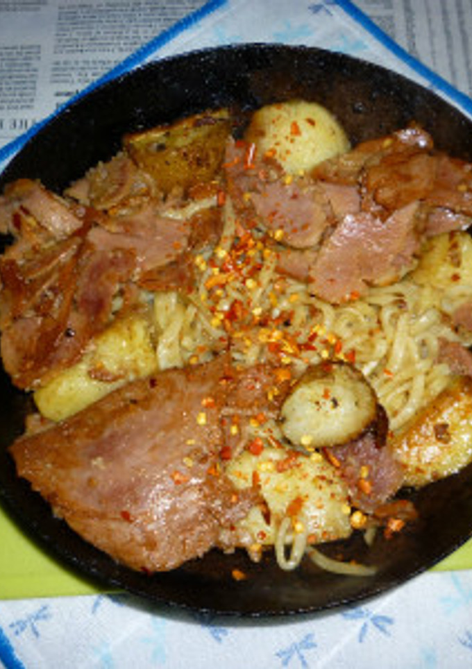 焼き豚たっぷりのポテト焼きそば-レシピのメイン写真