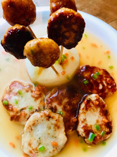 鶏つくねあんかけ&鶏つくね照り煮xmas-レシピのメイン写真