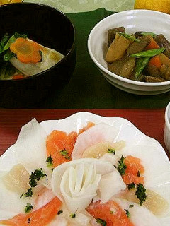 【正月献立⑤】サーモンマリネ(健康食)-レシピのメイン写真