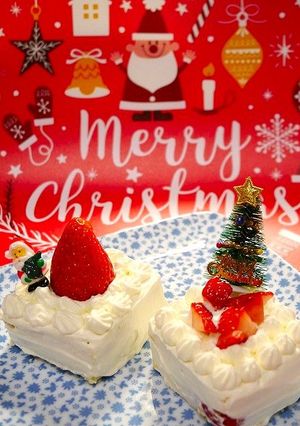 クリスマス！薄焼スポンジ☆ショートケーキ-レシピのメイン写真