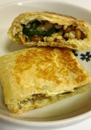 油揚げのスタミナ納豆包み焼き-レシピのメイン写真