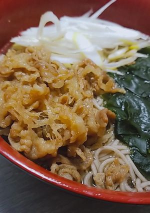 麺つゆで☆肉うどんの肉♡牛丼にも♪︎-レシピのメイン写真