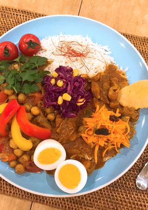 超簡単！チキンとひよこ豆のスパイスカレー-レシピのメイン写真