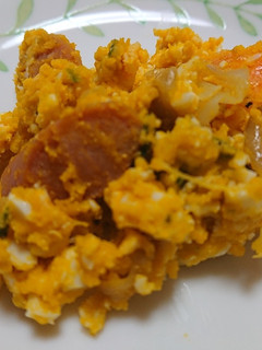 ご飯がススム!目玉焼きdeかぼちゃサラダ-レシピのメイン写真