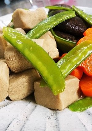 高野豆腐と干し椎茸no煮物♪-レシピのメイン写真