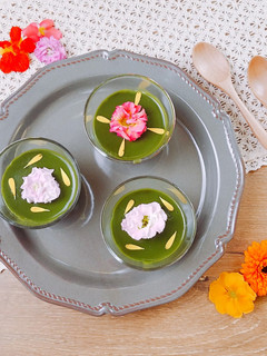 パーティにぴったり♡お花畑の抹茶羊羮-レシピのメイン写真