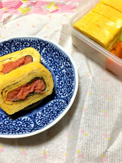 たらこ大葉の卵焼き-レシピのメイン写真