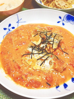 鯖の和風トマト味噌煮-レシピのメイン写真