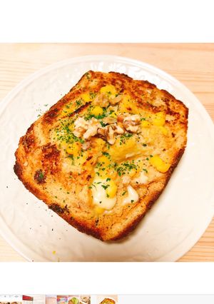 コーン&くるみのチーズフォンデュトースト-レシピのメイン写真