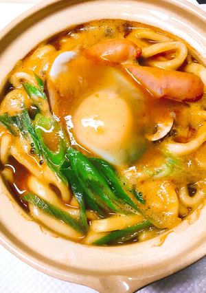 簡単！体が温まる♡鍋焼きカレーうどん-レシピのメイン写真