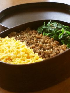 豚そぼろと炒り卵とほうれん草のそぼろ弁当-レシピのメイン写真