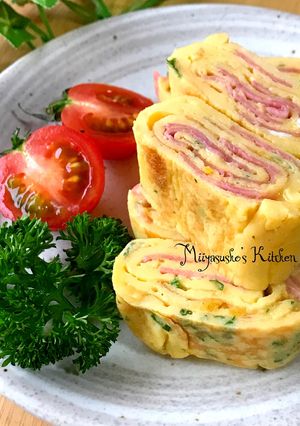 ポタージュの素でハムの卵焼き-レシピのメイン写真