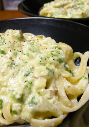 菜の花と新じゃが芋のペースト で パスタ-レシピのメイン写真