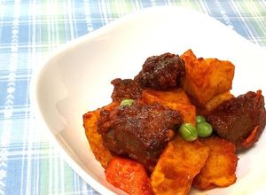 【神戸給食番外編】くじら肉のノルウェー風-レシピのメイン写真