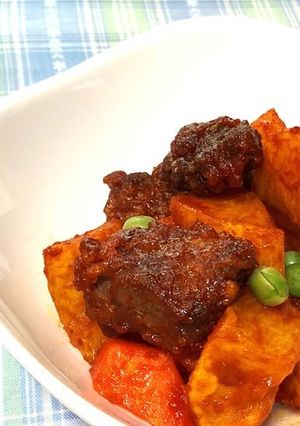 【神戸給食番外編】くじら肉のノルウェー風-レシピのメイン写真
