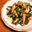 ソーセージと菠薐草のコンソメバターソテー