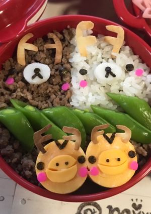 簡単キャラ弁 クリスマス トナカイのツノ-レシピのメイン写真