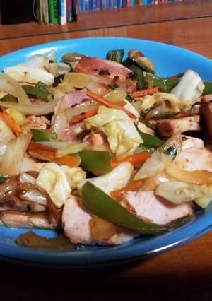 ハムと野菜炒めのレモン汁かけ。-レシピのメイン写真