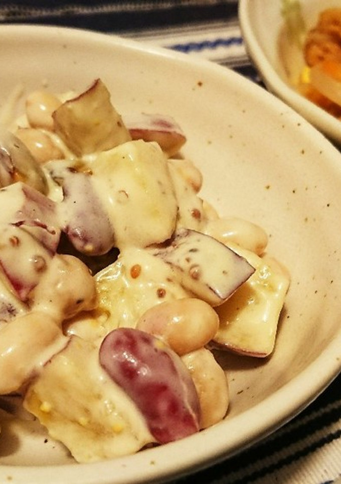 さつまいもとお豆のヨーグルトサラダ-レシピのメイン写真