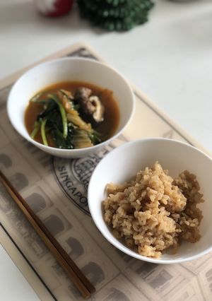 うますぎる！鶏ガラ炊き込みご飯！-レシピのメイン写真