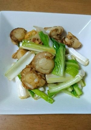 ホタテとうるいのバター醤油炒め-レシピのメイン写真
