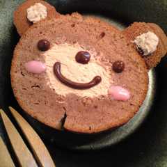 รูปของ フライパンケーキで簡単☆クマさんケーキ