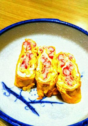 カニカマ入りぷりぷり玉子焼き-レシピのメイン写真