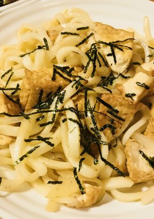 さっぱりポン酢風味の厚揚げ焼きうどん-レシピのメイン写真