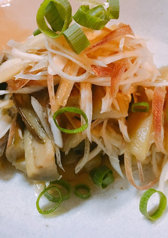みょうがと長葱のナスの煮びたし-レシピのメイン写真