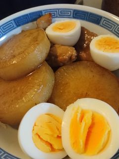 大根、鶏もも肉、ゆで卵の煮込み照り焼き-レシピのメイン写真