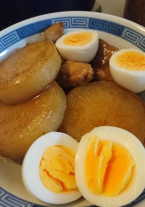大根、鶏もも肉、ゆで卵の煮込み照り焼き-レシピのメイン写真