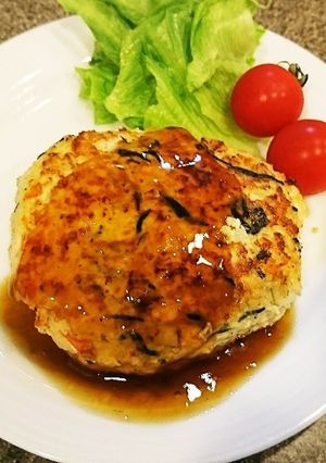ひじき豆腐ハンバーグ(保育所のレシピ)-レシピのメイン写真