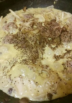 豚肉とキノコの豆乳煮（カレー風味）-レシピのメイン写真
