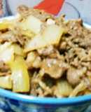簡単❣すき焼きのタレで牛丼アタマの特盛り