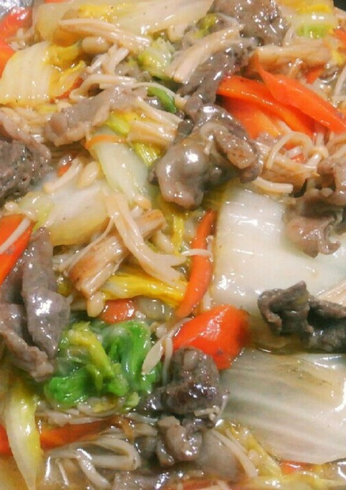 白菜と牛肉の中華風炒め♡簡単！美味しい！-レシピのメイン写真