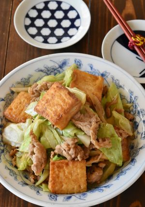 厚揚げキャベツの肉味噌炒め【作り置き】-レシピのメイン写真