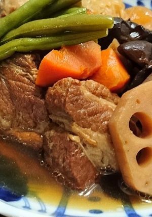 豚肩ロース塊りと大根と根菜のホロッと煮-レシピのメイン写真