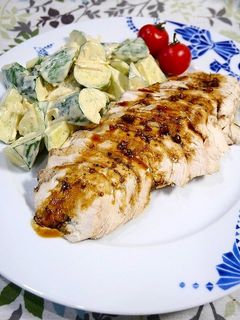 簡単!黒胡椒鶏ハムのバルサミコソース-レシピのメイン写真