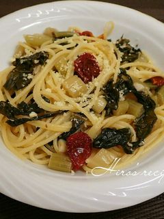 簡単☆野沢菜漬けのアンチョビパスタ-レシピのメイン写真