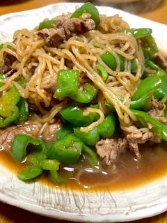 ピーマンと牛肉のきんぴら炒め-レシピのメイン写真