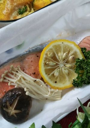 鮭の紙包み蒸し☆柚子風味-レシピのメイン写真