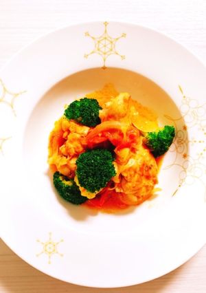 レンジで簡単！手羽元のトマト煮込み-レシピのメイン写真