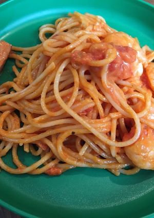 エビとベーコンのトマトクリームパスタ-レシピのメイン写真