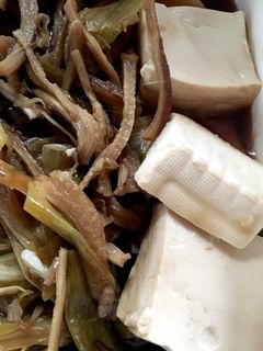 ネギと豆腐ですき焼き風-レシピのメイン写真