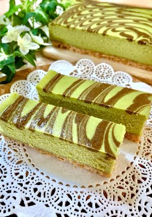 スティック 抹茶 マーブル チーズケーキ-レシピのメイン写真
